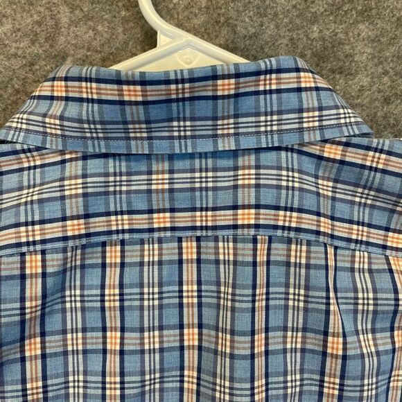 BROOKS BROTHERS Milano Fit Non-Iron 100% Supima Cotton Plaid Shirt Men’s Medium - Picture 10 of 11